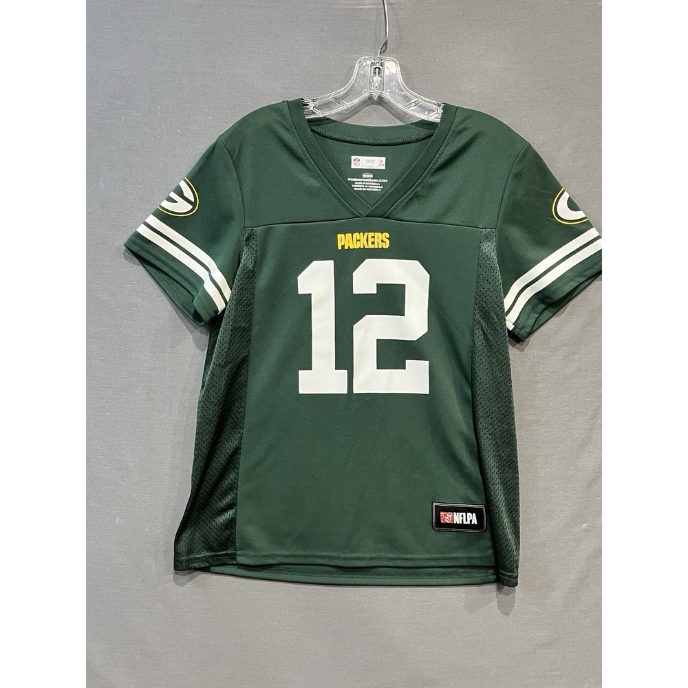 Green Bay Packers Jersey Women's Medium Green Aaron Rodgers #12 NFL Football